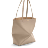 Medium Puzzle Fold tote in shiny calfskin