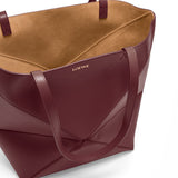 Medium Puzzle Fold tote in shiny calfskin