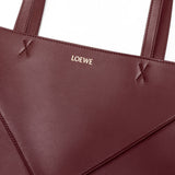 Medium Puzzle Fold tote in shiny calfskin