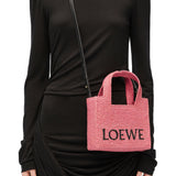 Mini LOEWE Font Tote in raffia