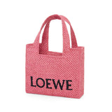 Mini LOEWE Font Tote in raffia