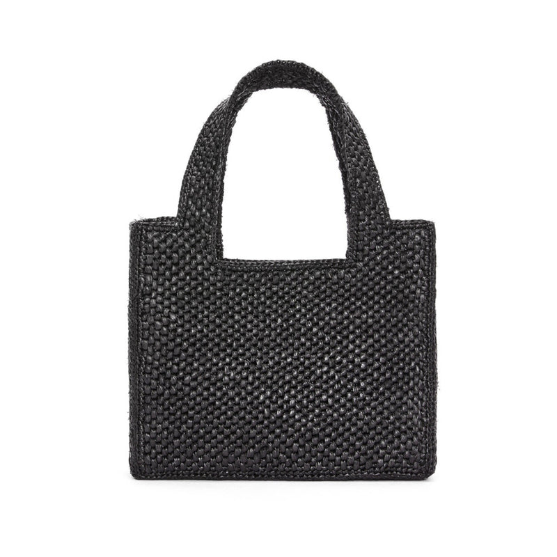 Mini LOEWE Font Tote in raffia