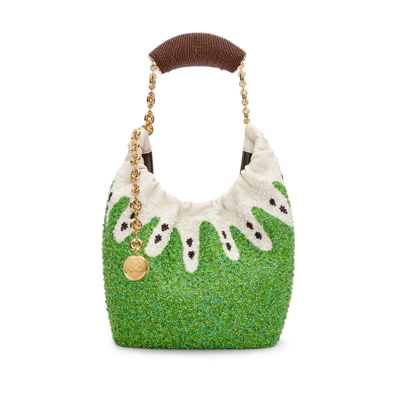 Mini Squeeze bag in beaded leather