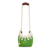 Mini Squeeze bag in beaded leather