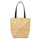 Puzzle Fold Tote in raffia