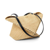 Puzzle Fold Tote in raffia