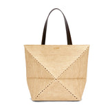 XL Puzzle Fold Tote in raffia