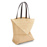 XL Puzzle Fold Tote in raffia