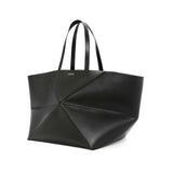 XXL Puzzle Fold Tote in shiny calfskin