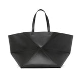 XXL Puzzle Fold Tote in shiny calfskin