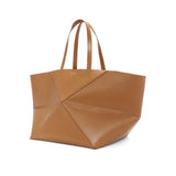 XXL Puzzle Fold Tote in shiny calfskin