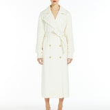 Water-repellent gabardine trench coat