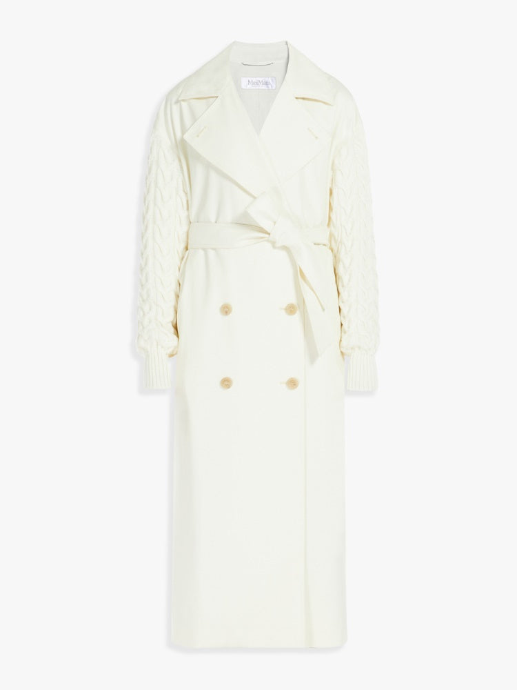 Water-repellent gabardine trench coat