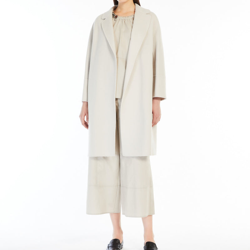 Double-faced short wool coat