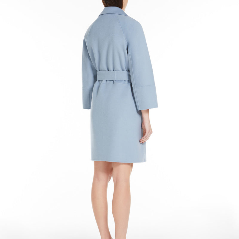 Double-faced short wool coat