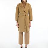 Double-faced short wool coat