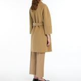 Double-faced short wool coat