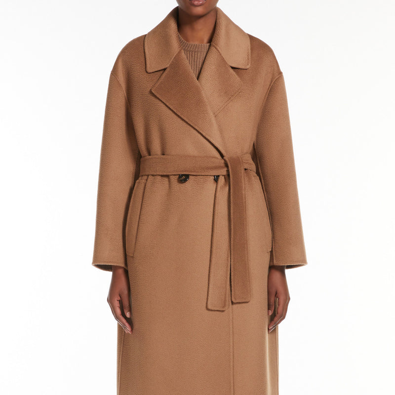 Double-breasted wool and cashmere coat