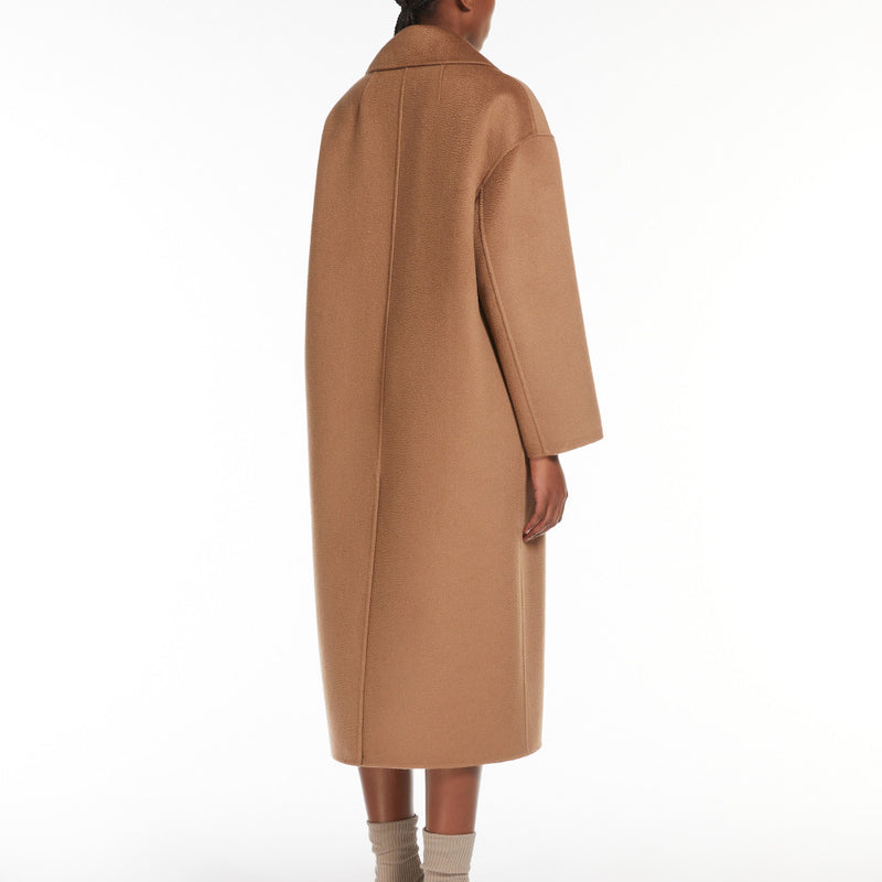 Double-breasted wool and cashmere coat