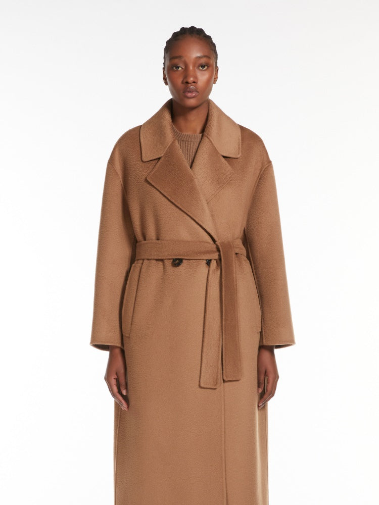 Double-breasted wool and cashmere coat