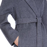 Patterned wool cardigan coat