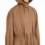 Oversized parka in water-repellent technical fabric