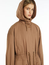 Oversized parka in water-repellent technical fabric