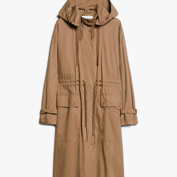 Oversized parka in water-repellent technical fabric