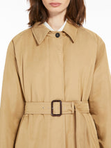 Reversible water-repellent cotton trench coat