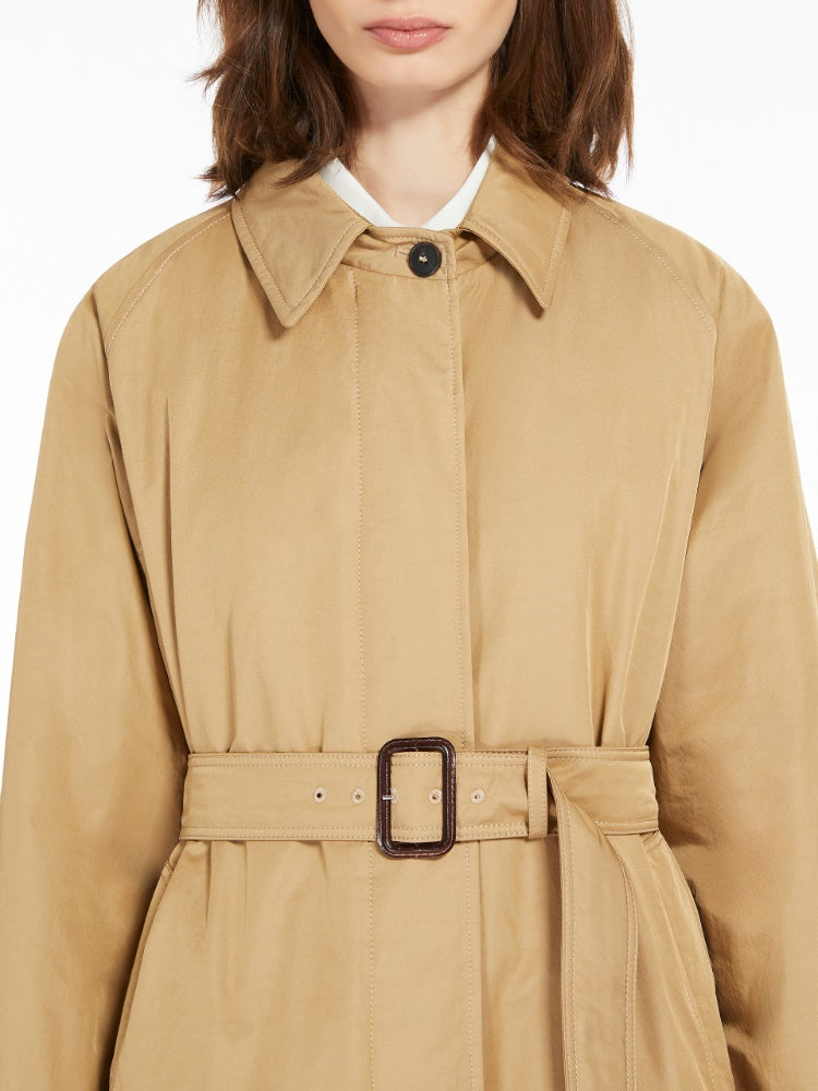 Reversible water-repellent cotton trench coat