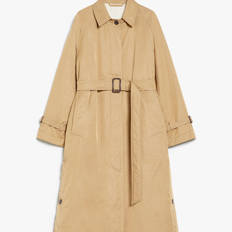 Reversible water-repellent cotton trench coat