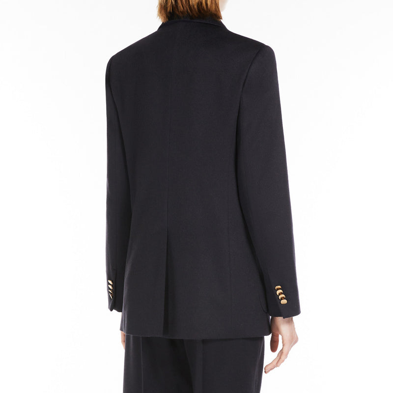 Single-breasted camel blazer