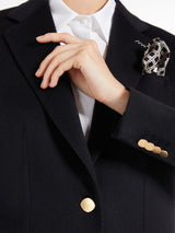 Single-breasted camel blazer