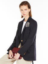 Single-breasted camel blazer