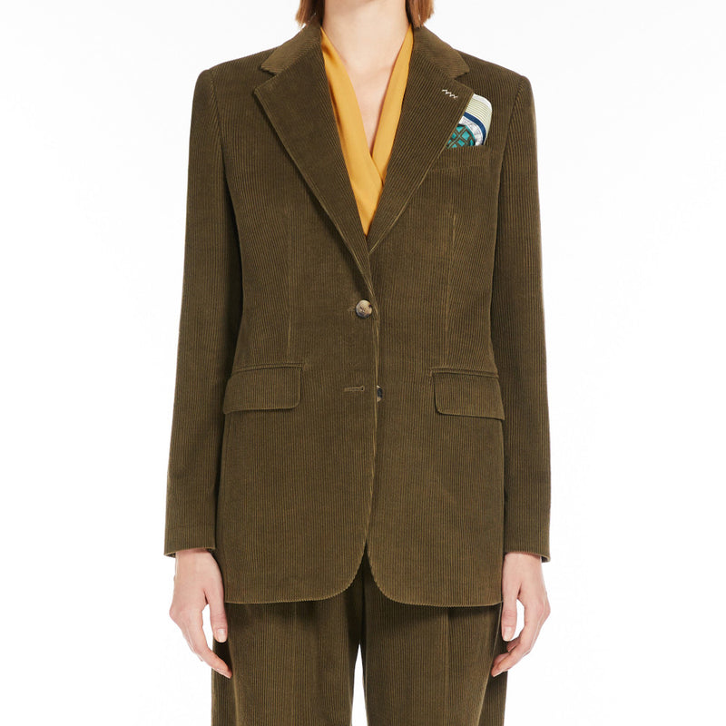 Corduroy single-breasted blazer