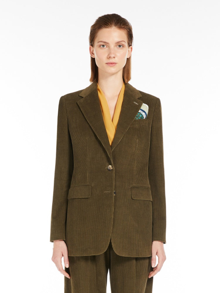 Corduroy single-breasted blazer