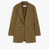 Oversize blazer in wool and cotton