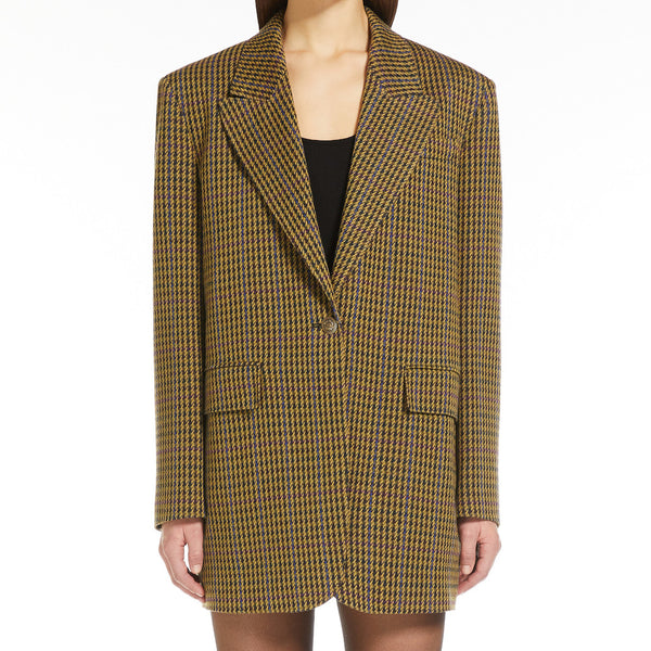 Oversize blazer in wool and cotton