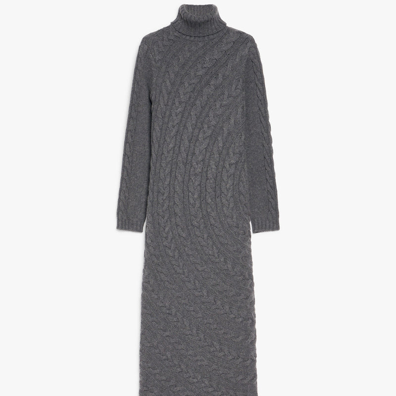 Wool and cashmere slim-fit dress