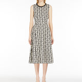 Cotton jacquard midi dress