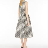 Cotton jacquard midi dress