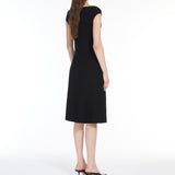 Stretch-viscose flared dress