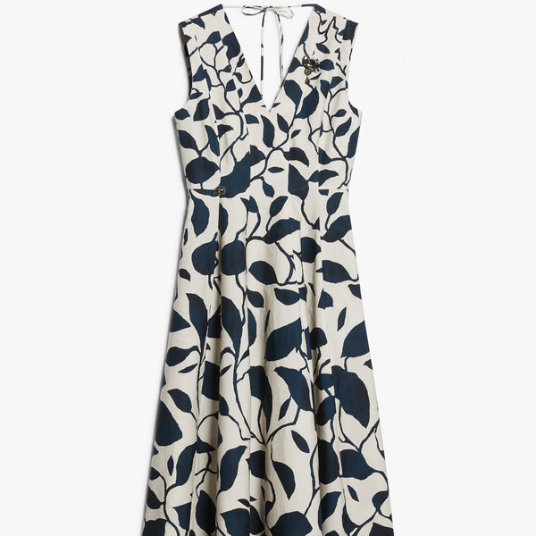 Printed cotton sleeveless dress