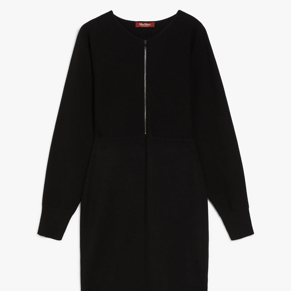 Wool and viscose knit dress