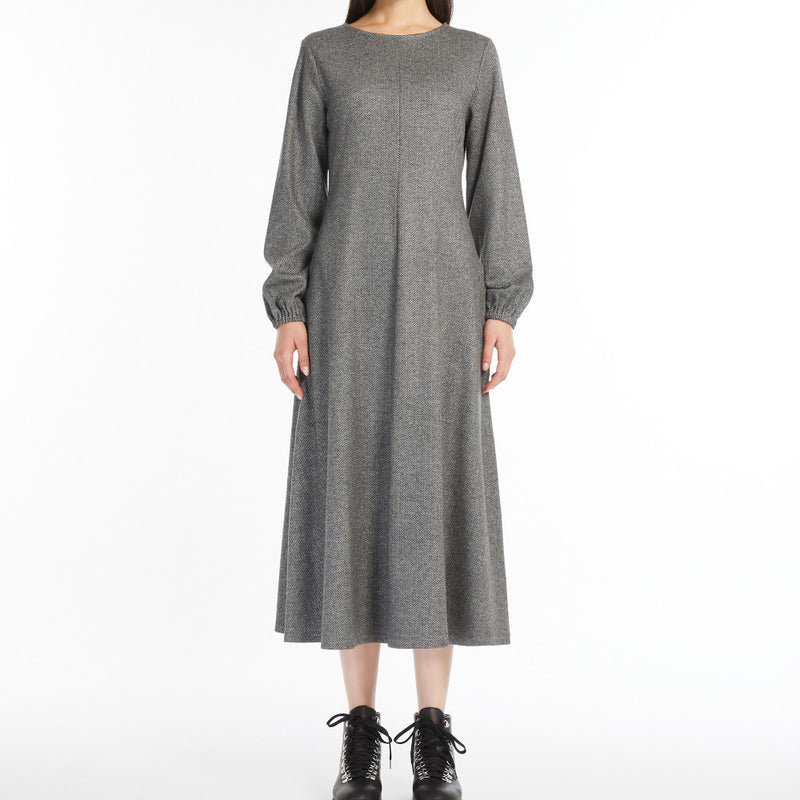 Flowing jacquard jersey dress