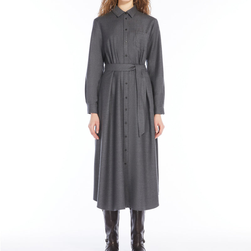 Wool shirt dress