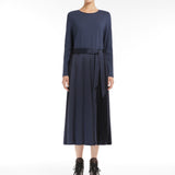 Milano-knit long jersey dress