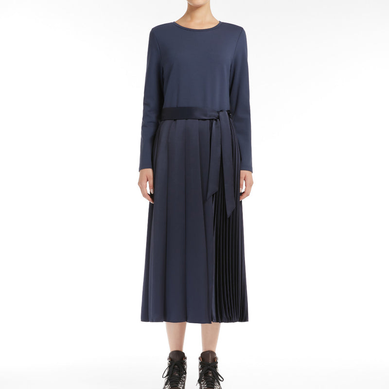 Milano-knit long jersey dress