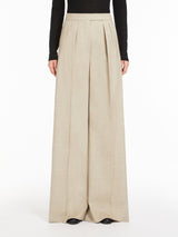 Mélange wool trousers