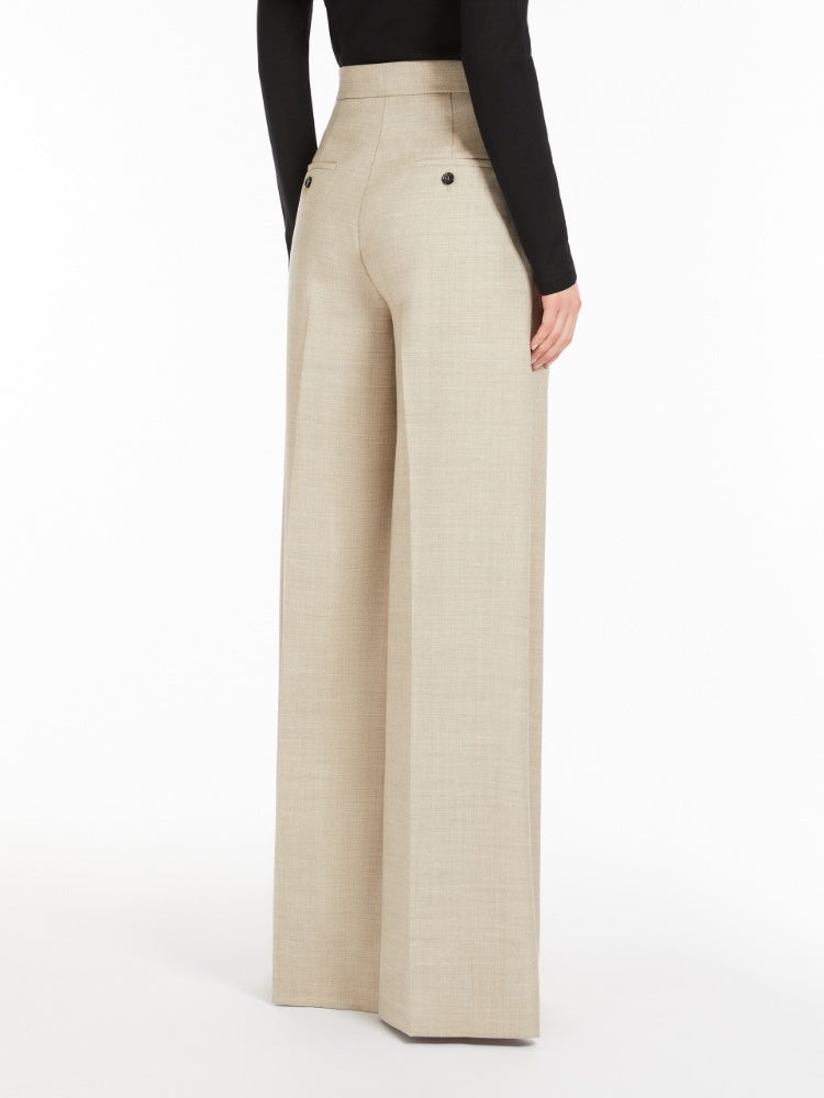 Mélange wool trousers